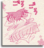 Yuda rolls around in frustration on her bed